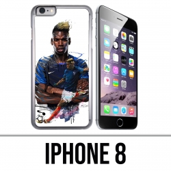 Coque iPhone 8 - Football France Pogba Dessin