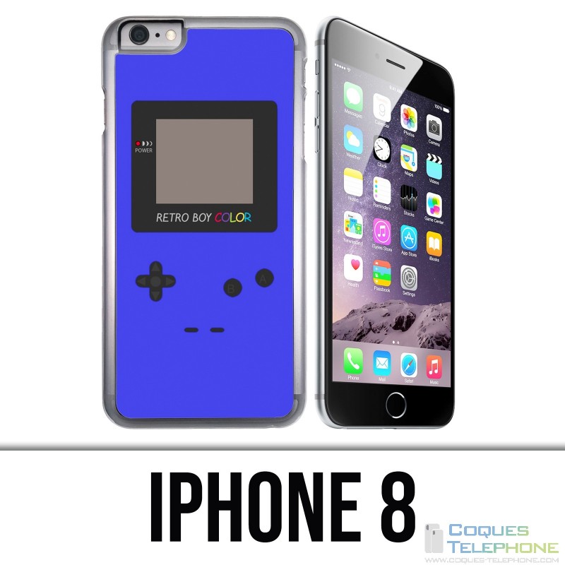 Custodia per iPhone 8 - Game Boy di colore blu