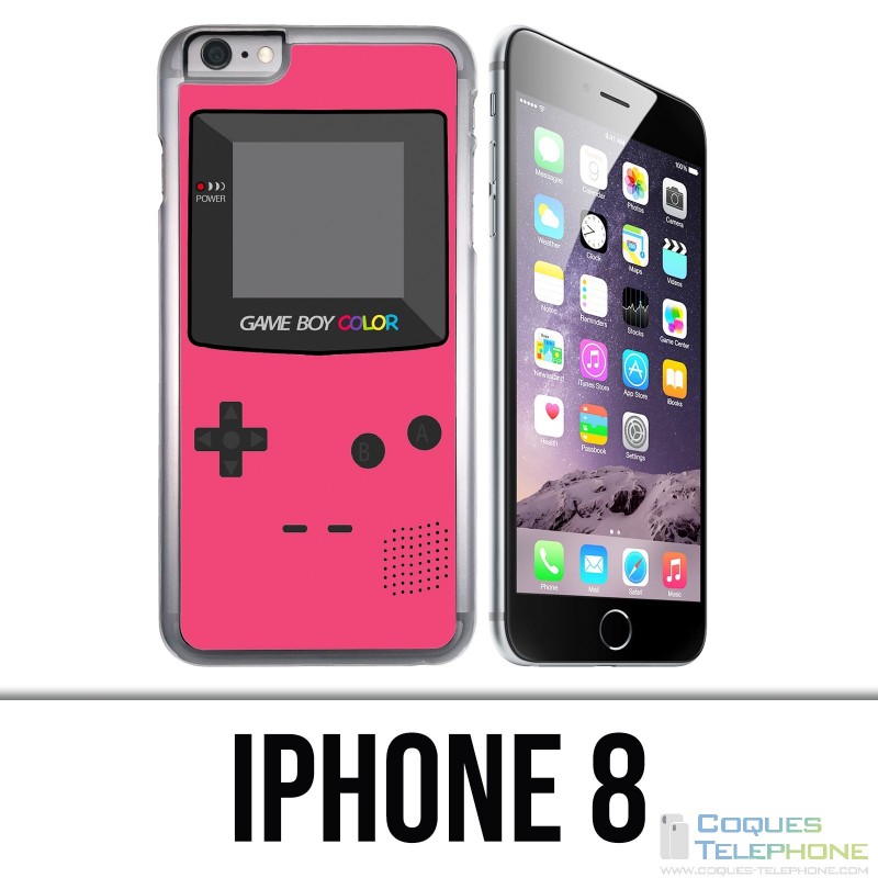 Custodia per iPhone 8 - Game Boy Colore rosa