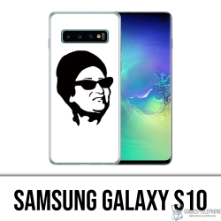 Funda Samsung Galaxy S10 - Oum Kalthoum Negro Blanco