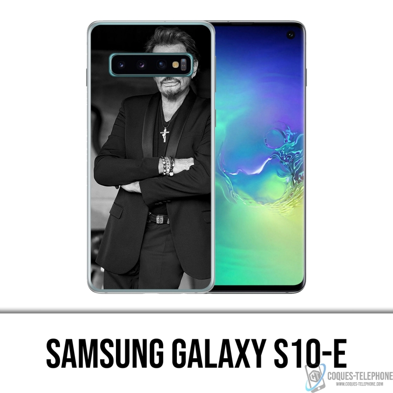 Coque Samsung Galaxy S10e - Johnny Hallyday Noir Blanc