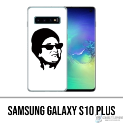 Samsung Galaxy S10 Plus Case - Oum Kalthoum Schwarz Weiß