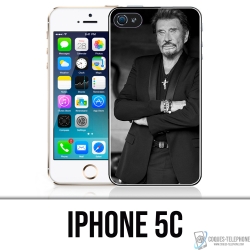 Coque iPhone 5C - Johnny Hallyday Noir Blanc