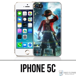 Coque iPhone 5C - One Piece Luffy Jump Force