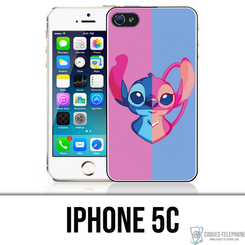 Coque iPhone 5C - Stitch Angel Coeur Split
