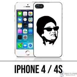 Coque iPhone 4 et 4S - Oum Kalthoum Noir Blanc