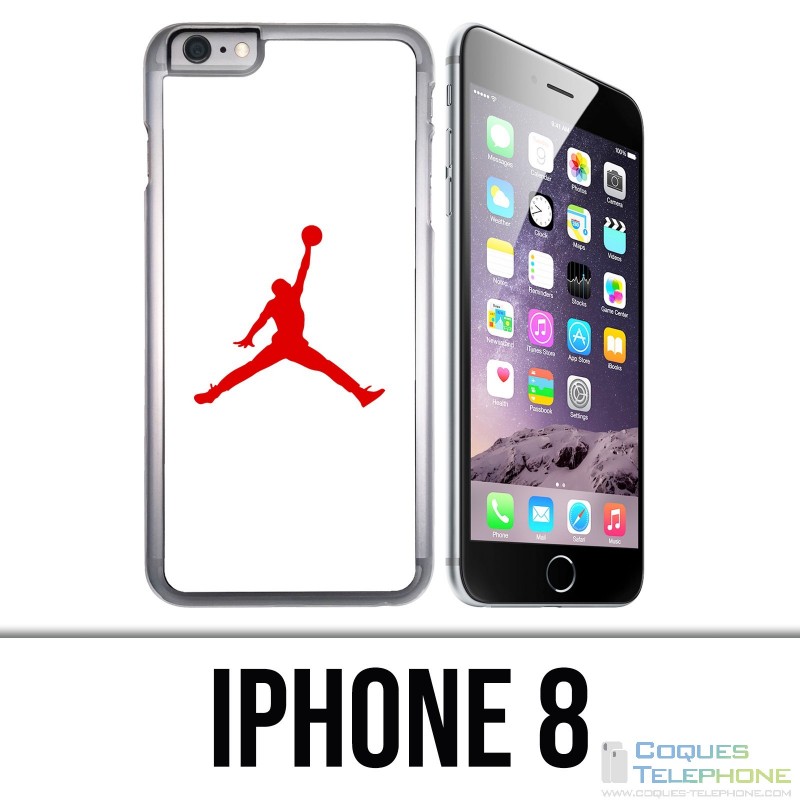 Funda iPhone 8 Jordan Basketball Logo White