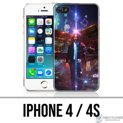 Coque iPhone 4 et 4S - John Wick X Cyberpunk
