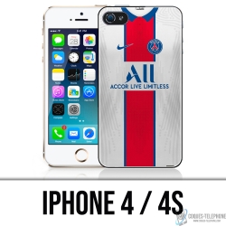 Coque iPhone 4 et 4S - Maillot PSG 2021