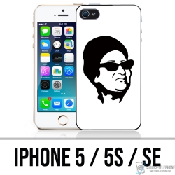 Carcasa para iPhone 5, 5S y SE - Oum Kalthoum Negro Blanco