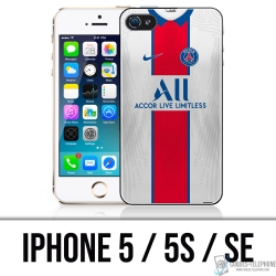 Coque iPhone 5, 5S et SE - Maillot PSG 2021