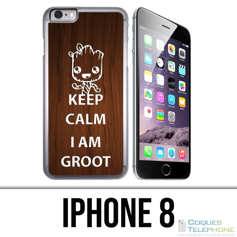 Coque iPhone 8 - Keep Calm Groot
