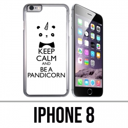 Coque iPhone 8 - Keep Calm Pandicorn Panda Licorne
