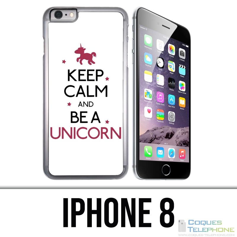 Funda iPhone 8 - Keep Calm Unicorn Unicorn