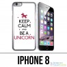 IPhone 8 Fall - behalten Sie ruhiges Einhorn-Einhorn