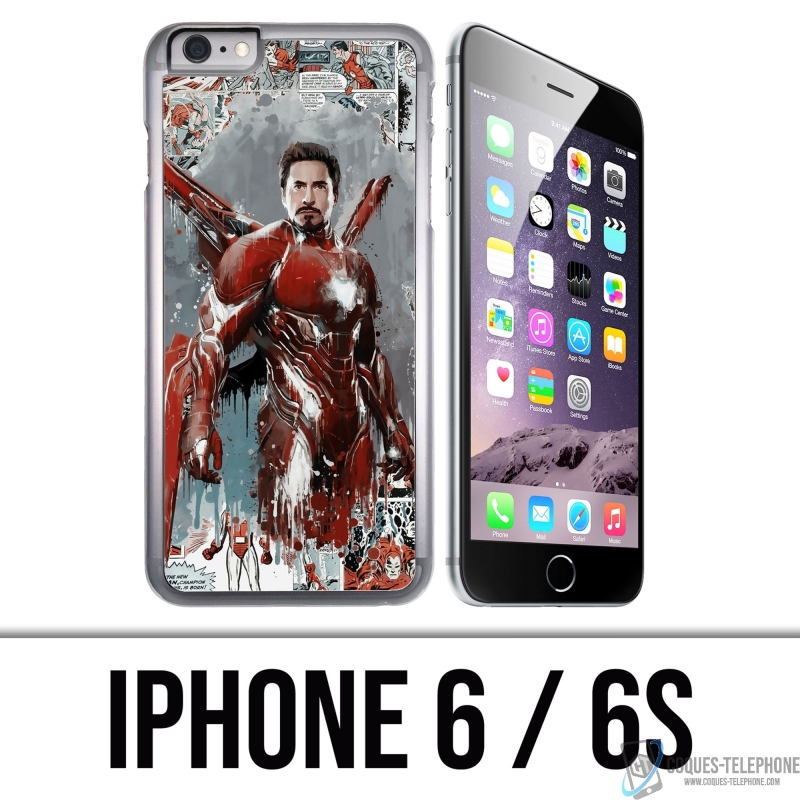 Coque iPhone 6 et 6S - Iron Man Comics Splash