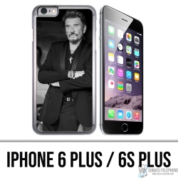 Custodia per iPhone 6 Plus / 6S Plus - Johnny Hallyday nero bianco