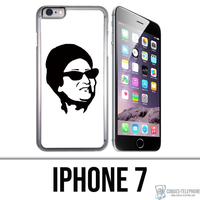 Funda para iPhone 7 - Oum Kalthoum Negro Blanco