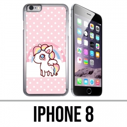 Custodia per iPhone 8 - Unicorno Kawaii