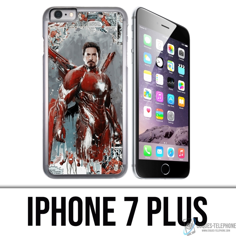 Custodia per iPhone 7 Plus - Iron Man Comics Splash