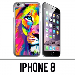 Custodia per iPhone 8 - Leone multicolore