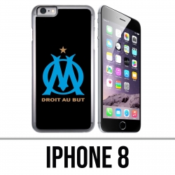 Coque iPhone 8 - Logo Om Marseille Noir