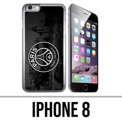Coque iPhone 8 - Logo Psg Fond Black