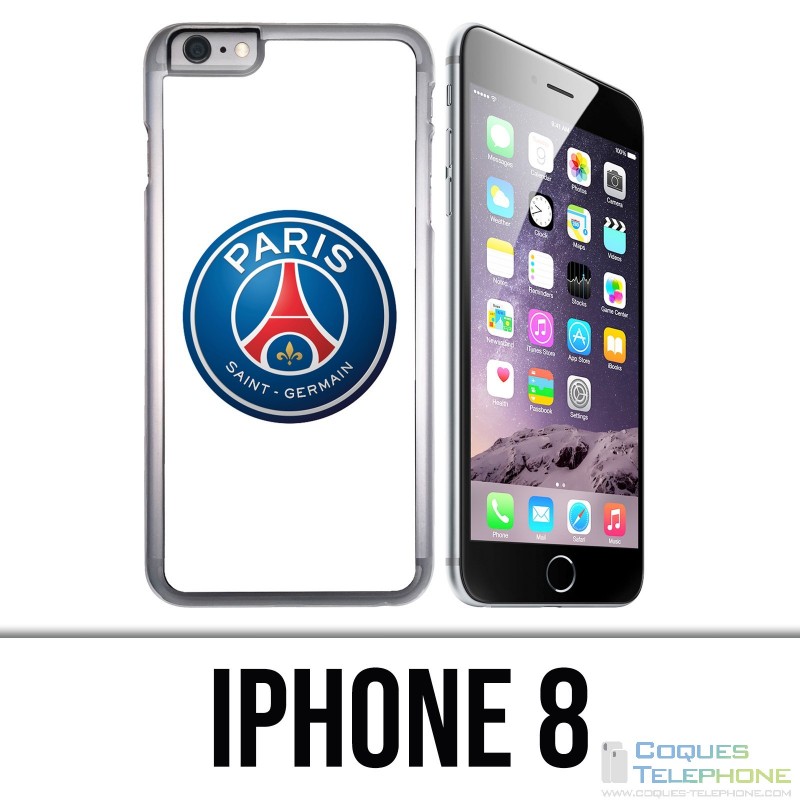 Coque iPhone 8 - Logo Psg Fond Blanc