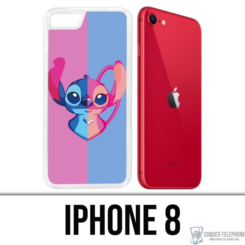 Coque iPhone 8 - Stitch Angel Coeur Split