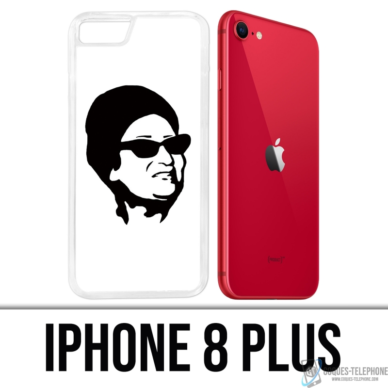Custodia per iPhone 8 Plus - Oum Kalthoum nero bianco