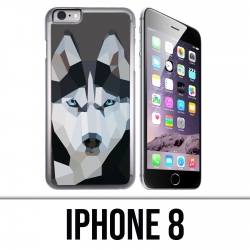 Coque iPhone 8 - Loup Husky Origami