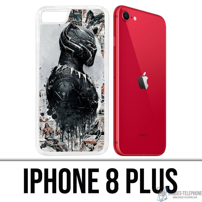 Funda para iPhone 8 Plus - Black Panther Comics Splash