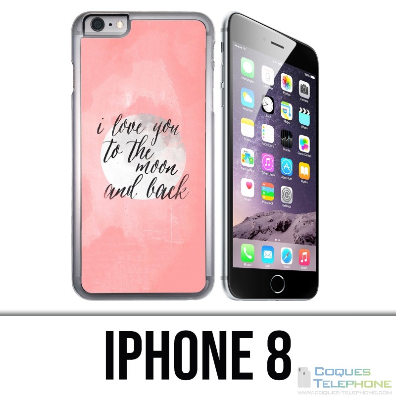 Custodia per iPhone 8 - Love Message Moon Back