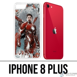 Coque iPhone 8 Plus - Iron Man Comics Splash