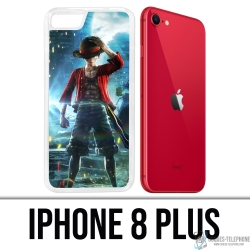 Custodia per iPhone 8 Plus - One Piece Rufy Jump Force