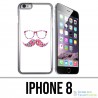 Coque iPhone 8 - Lunettes Moustache