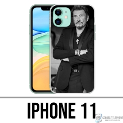 IPhone 11 Case - Johnny Hallyday Schwarz Weiß