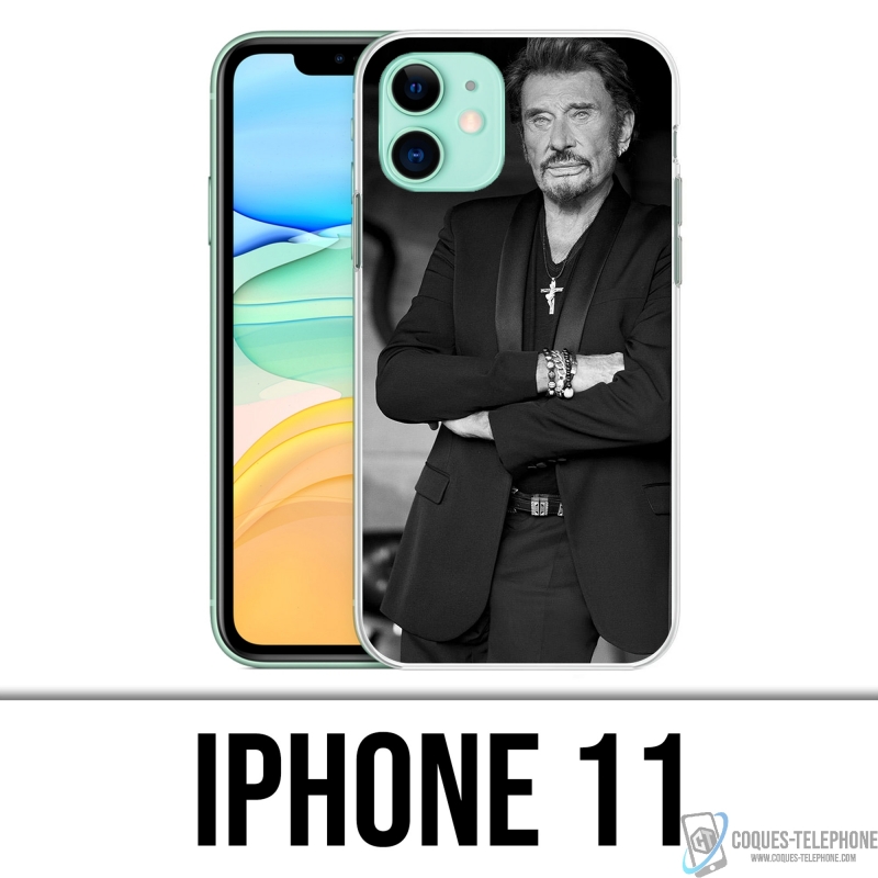 IPhone 11 Case - Johnny Hallyday Black White