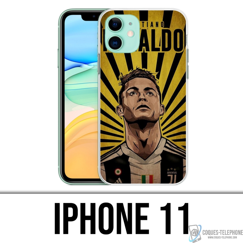 Coque iPhone 11 - Ronaldo Juventus Poster