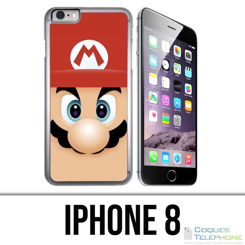 Coque iPhone 8 - Mario Face