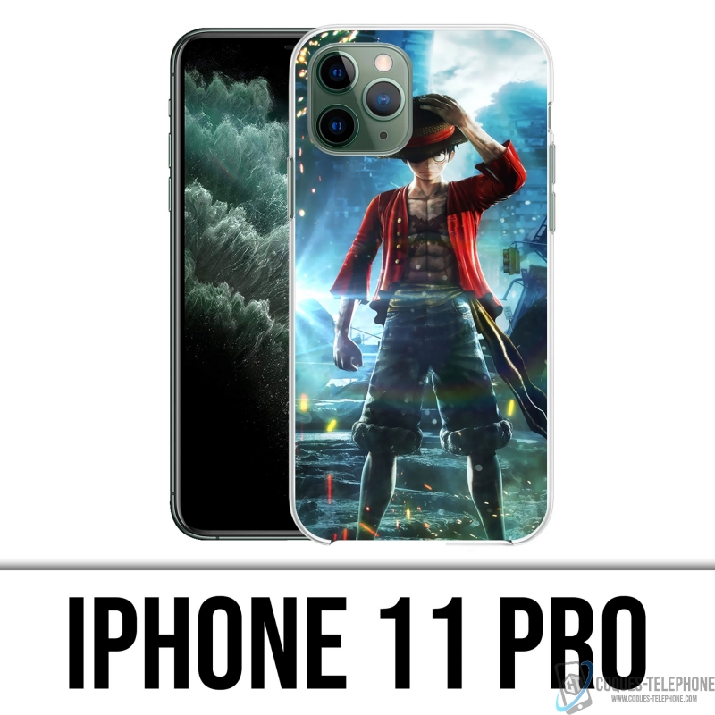 Coque iPhone 11 Pro - One Piece Luffy Jump Force