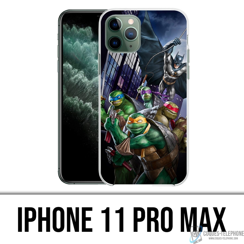 Coque iPhone 11 Pro Max - Batman Vs Tortues Ninja