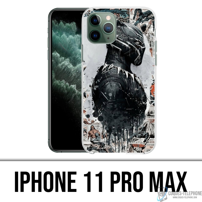Coque iPhone 11 Pro Max - Black Panther Comics Splash