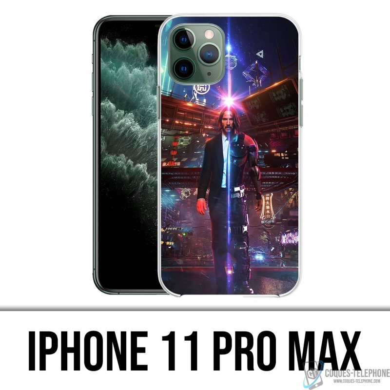Coque iPhone 11 Pro Max - John Wick X Cyberpunk