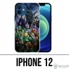 Coque iPhone 12 - Batman Vs Tortues Ninja