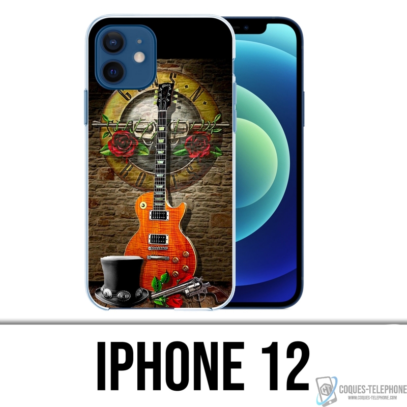 Coque iPhone 12 - Guns N Roses Guitare