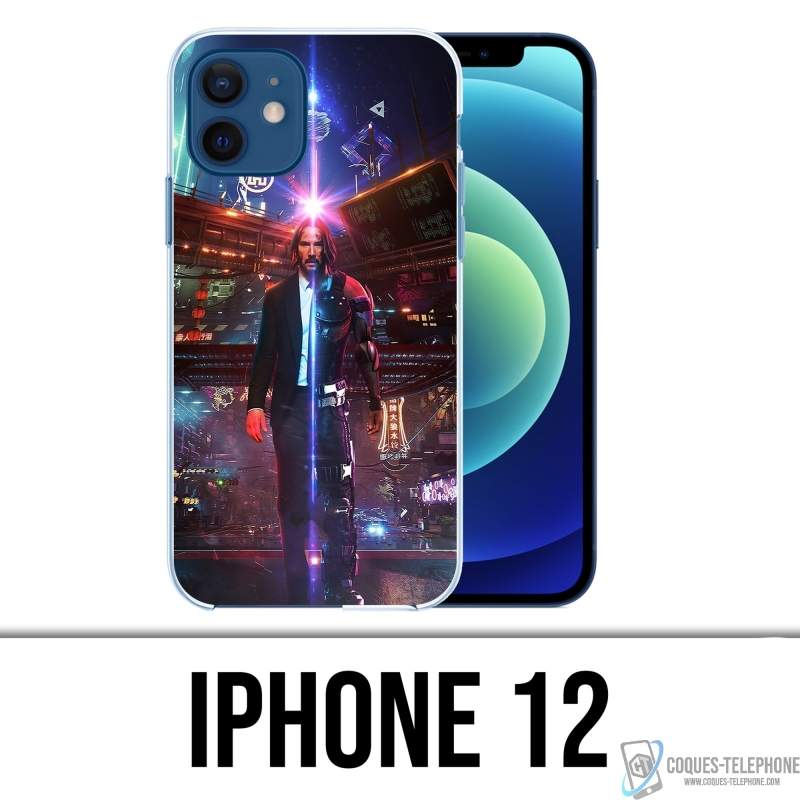 Coque iPhone 12 - John Wick X Cyberpunk