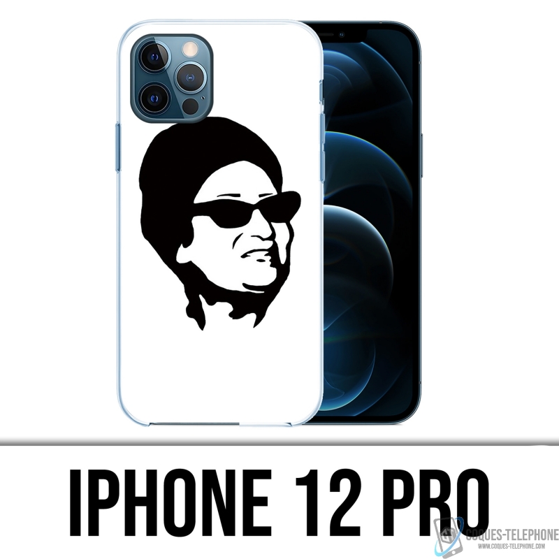 Custodia per iPhone 12 Pro - Oum Kalthoum nero bianco