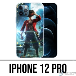 Coque iPhone 12 Pro - One Piece Luffy Jump Force