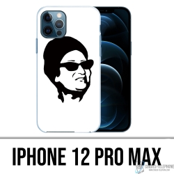 Custodia per iPhone 12 Pro Max - Oum Kalthoum nero bianco